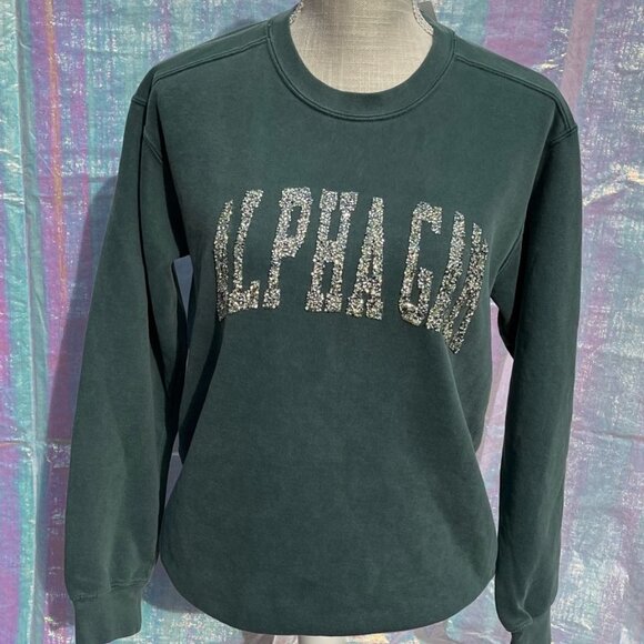 Alpha Gam Beaded Sorority Sweatshirt - Picture 2 of 3